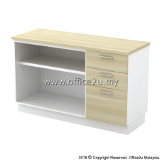 B-YOP7123 COMBINATION LOW CABINET (OPEN SHELF + FIXED PEDESTAL 2D1F)